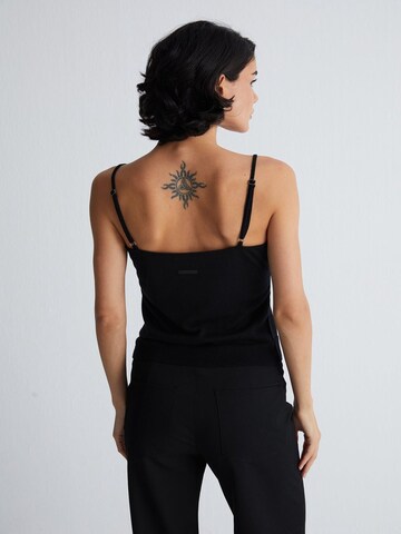 SILK & CASHMERE Blouse in Zwart