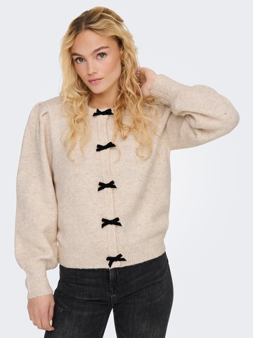 ONLY Strickjacke 'ONLBUNNY' in Weiß: Vorderseite