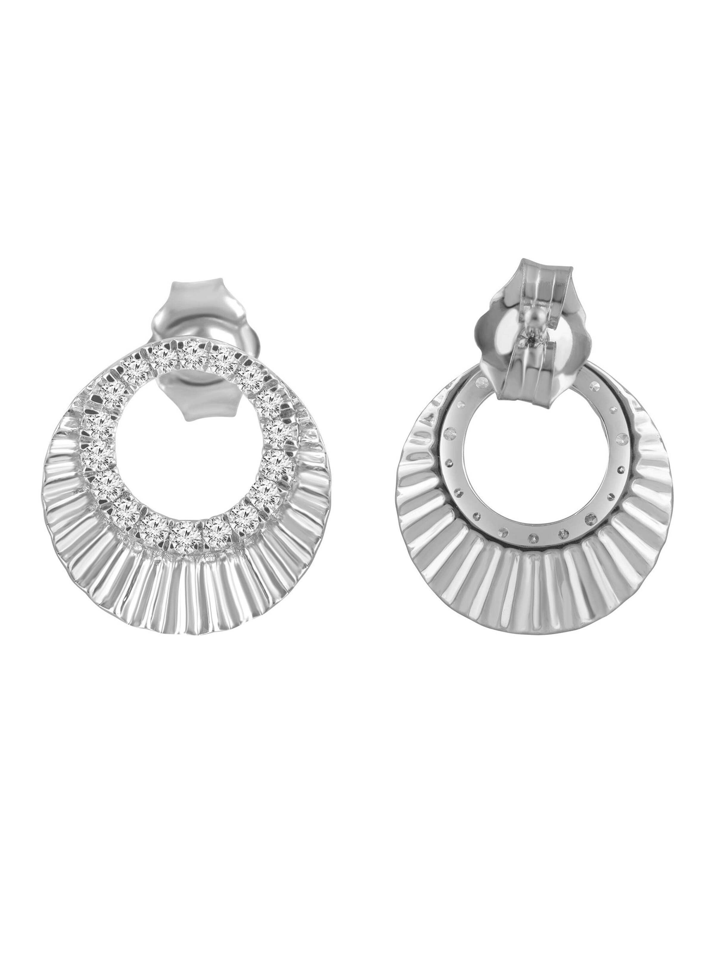 Orecchini 'Ohrringe aus 375 Weißgold mit Diamant' di Diamant Exquis in argento