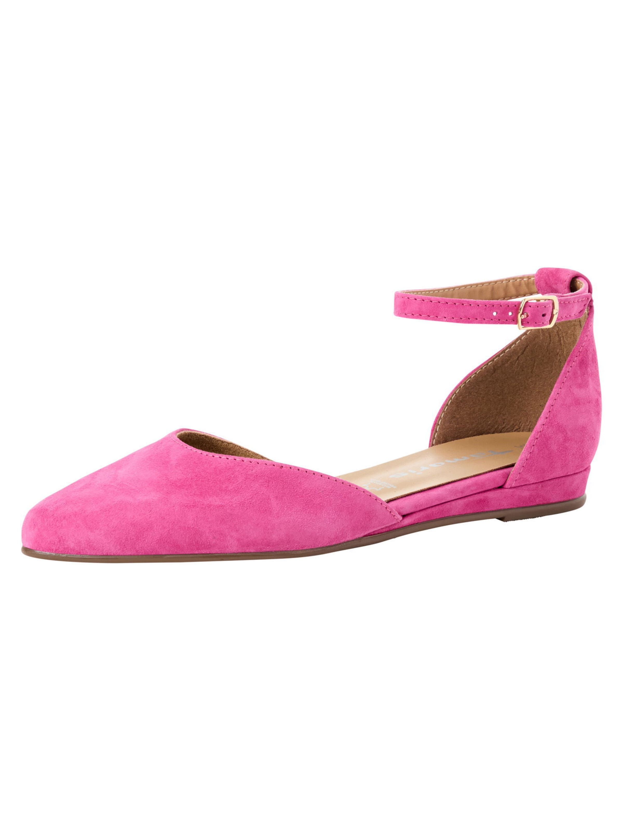 Ballerines à lanières Tamaris en rose : devant