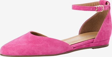 Tamaris Ballerina met riempjes in Roze: voorkant