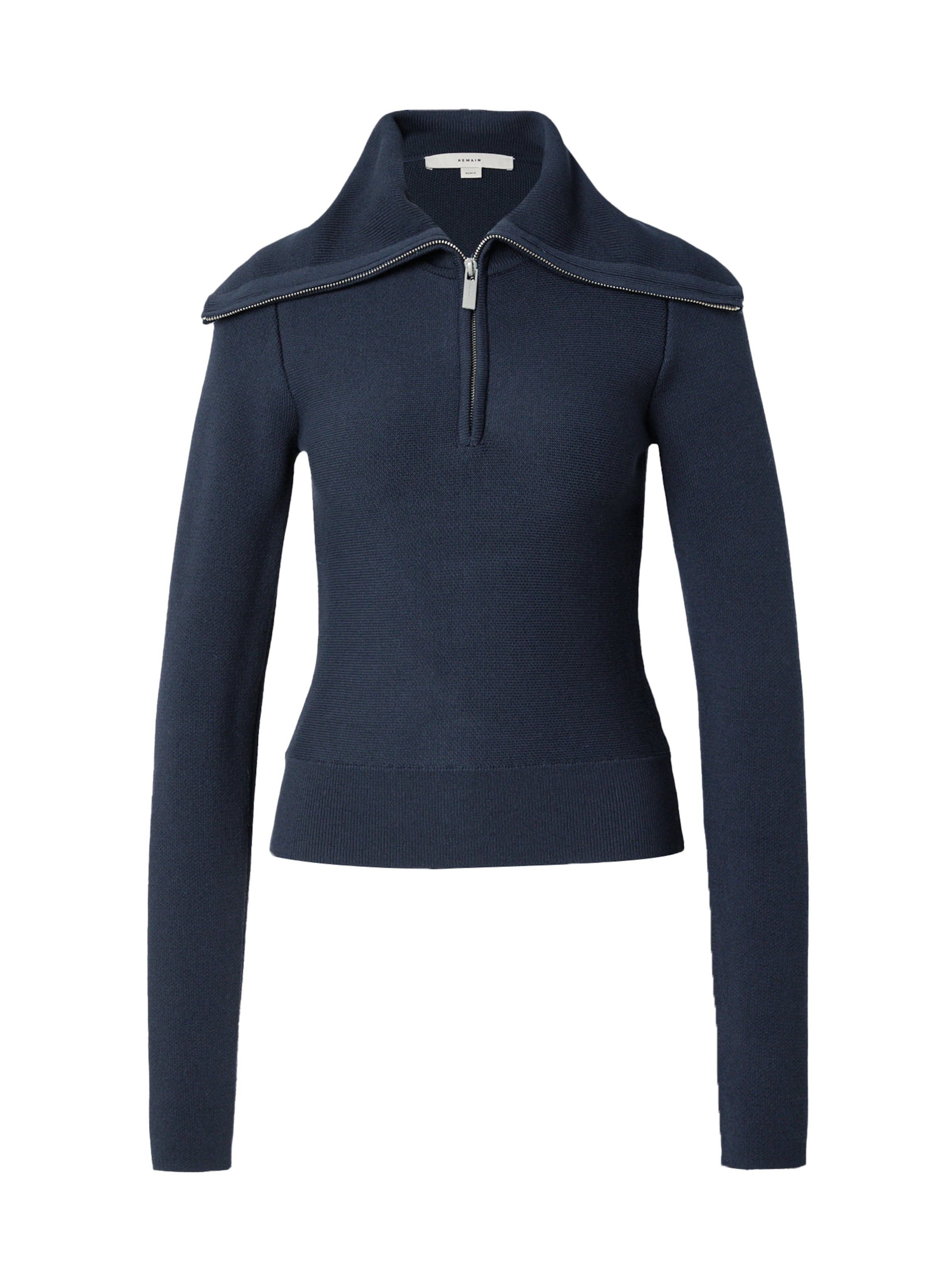 Pulover de la REMAIN pe albastru: față