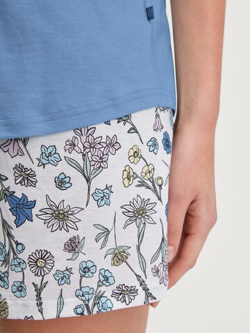 CALIDA Shorty 'Flower Nights'‌‌ in Blau