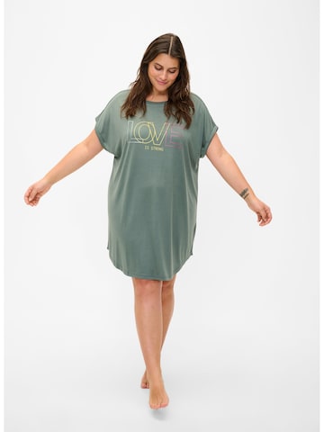 Zizzi - Camisola de pijama 'Malis' em verde