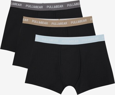 Pull&Bear Boxers en bleu clair / moka / gris / noir, Vue avec produit