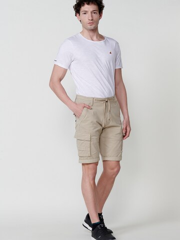 KOROSHI regular Cargobukser i beige
