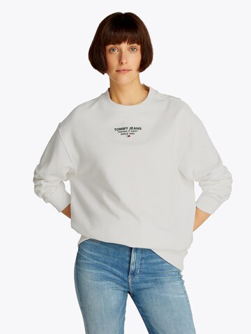 Tommy Jeans Суичър в бежово: отпред