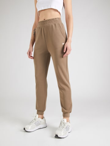 Athlecia Regular Workout Pants 'Paris' in Brown: front