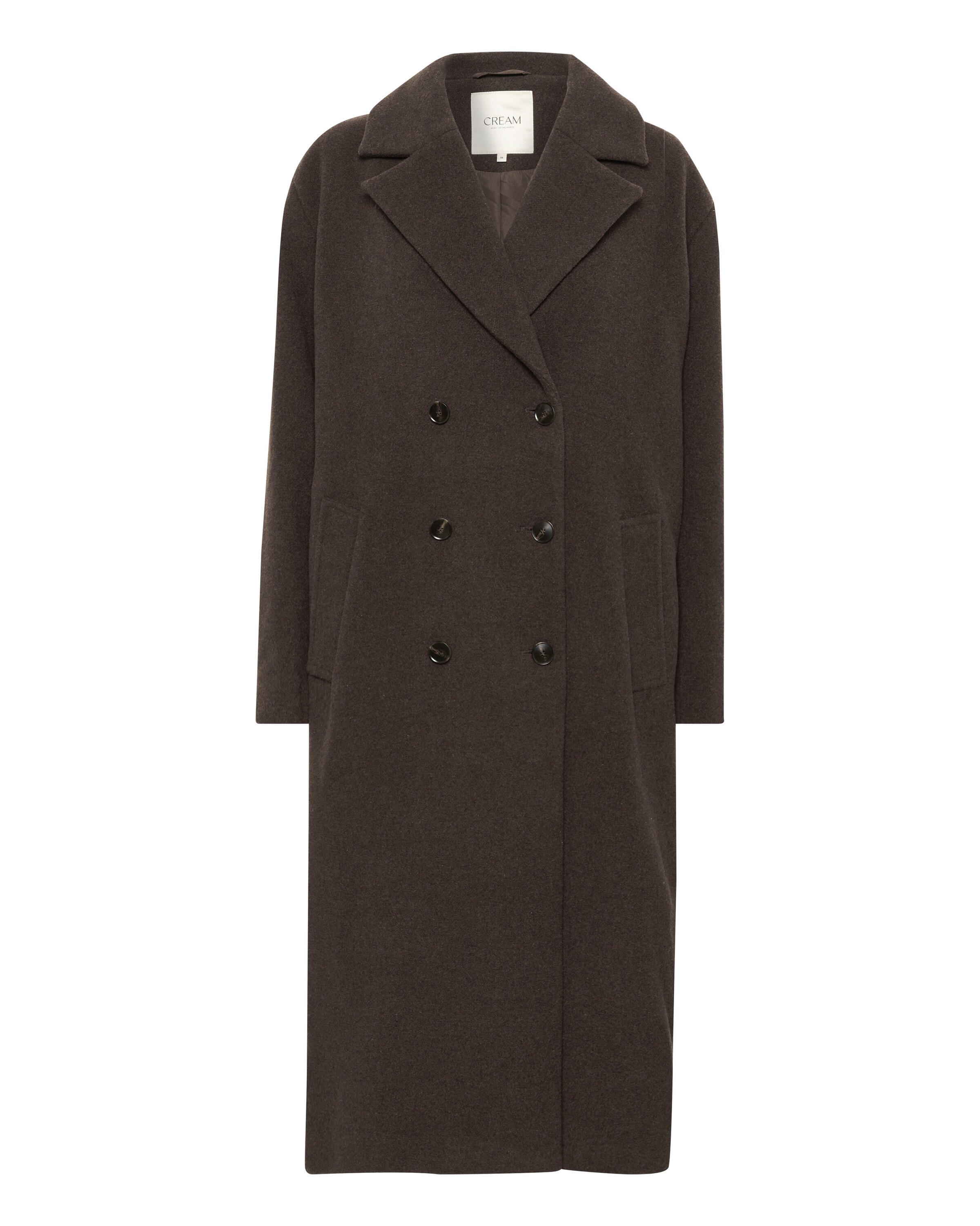 Cream Between-Seasons Coat 'CRJamey' in Brown: front
