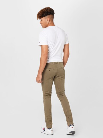 TOMMY HILFIGER Slimfit Chino nadrág - zöld