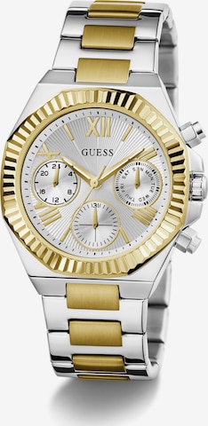 GUESS Analoog horloge 'Equality' in Goud: voorkant