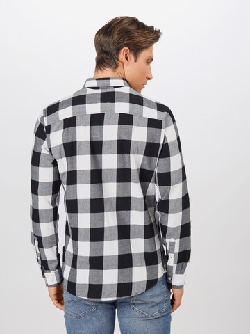 JACK & JONES - Ajuste regular Camisa 'Gingham' en negro