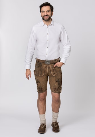 STOCKERPOINT Comfort Fit Trachtenhemd 'Peter' in Weiß