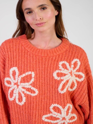 Le Temps Des Cerises Trui 'Flower' in Rood