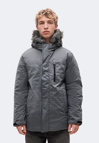 HOLLISTER Зимна парка в сиво: отпред