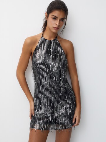 Pull&Bear Cocktail Dress in Grey: front