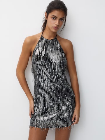 Robe de cocktail Pull&Bear en gris : devant