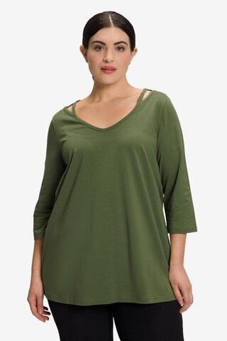 Ulla Popken Shirt in Groen: voorkant