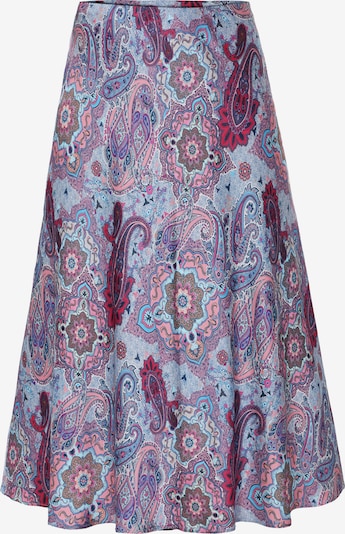 Sijonas 'Satini 3' iš TATUUM, spalva – šviesiai mėlyna / lašišų spalva / vyno raudona spalva / balta, Prekių apžvalga