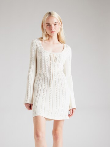 florence by mills exclusive for ABOUT YOU Knit dress 'Palo Santo' in White: front