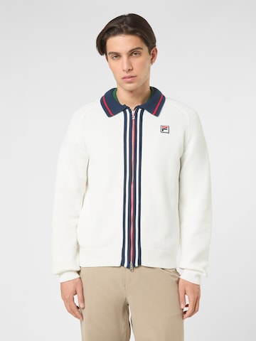 Giacchetta 'CARRAIA regular zip through knit cardigan' di FILA in bianco: frontale