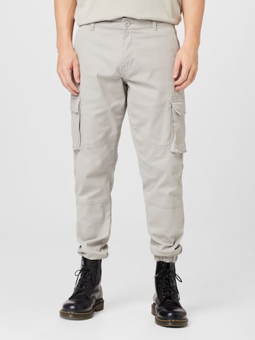 Only & Sons Tapered Cargo Pants 'Cam Stage' in Grey: front