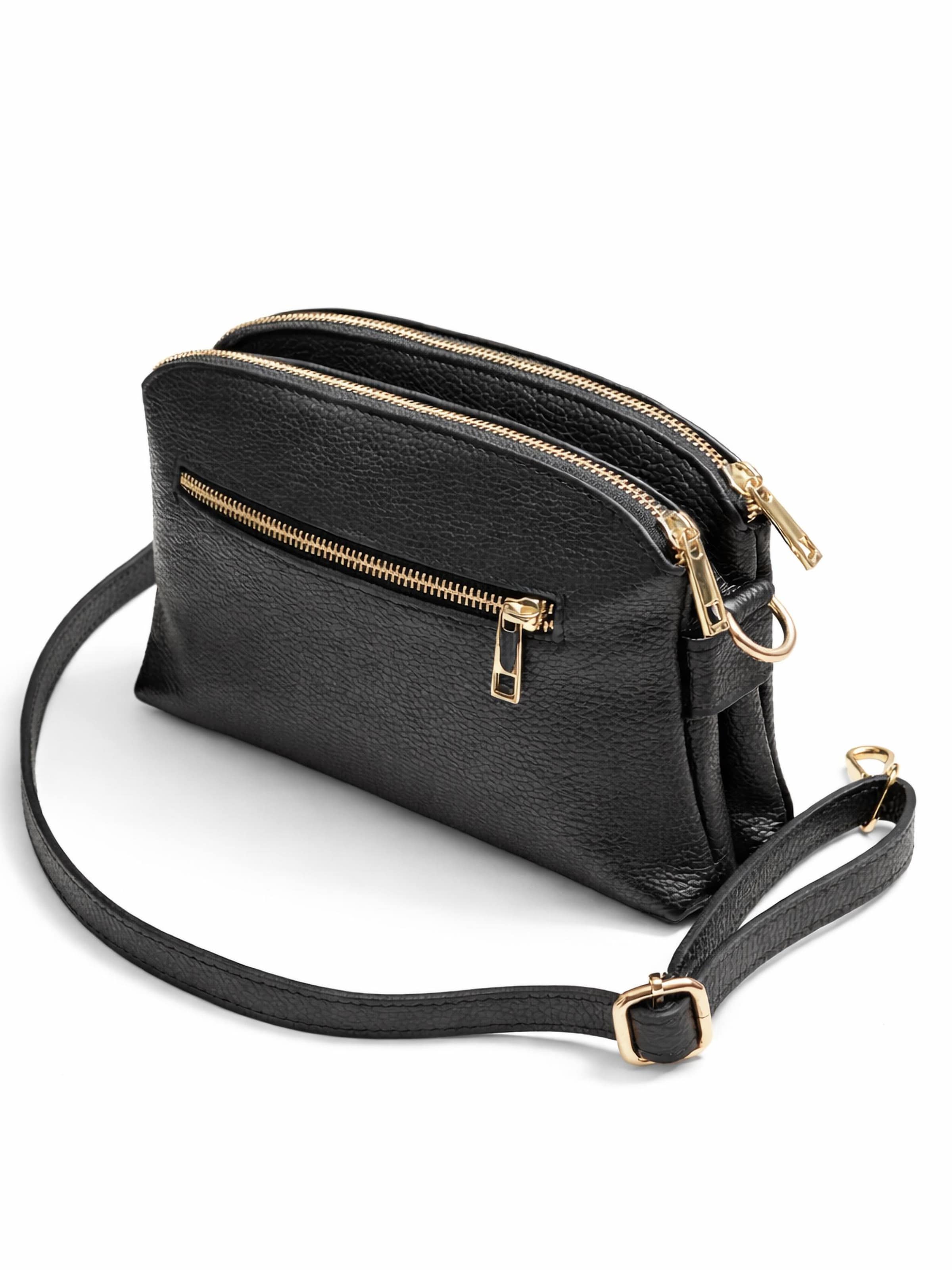 COLLEZIONE ALESSANDRO Crossbody Bag 'Wien' in Black: front