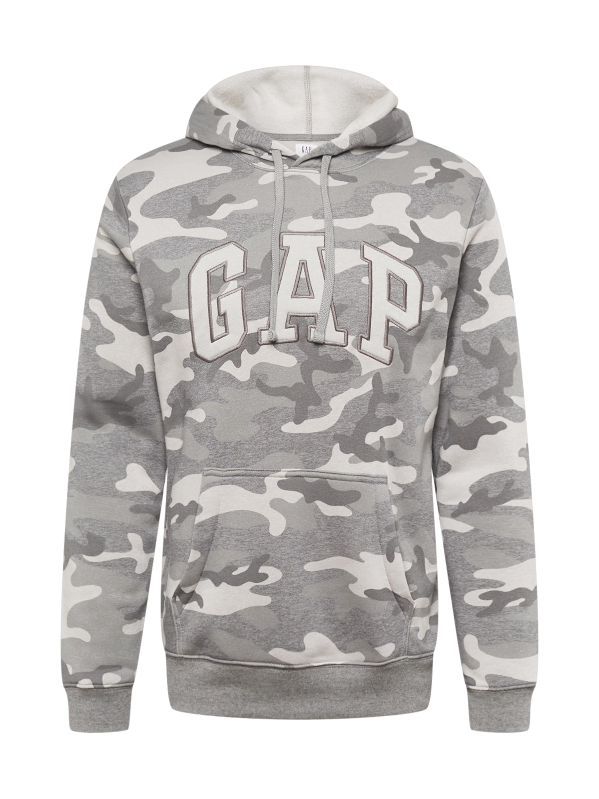 Sudadera Con Capucha Gap Arch Logo Hombre Verde Camuflaje De