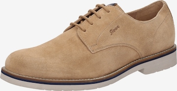 SIOUX Lace-up shoe 'Encanio-715' in Beige: front