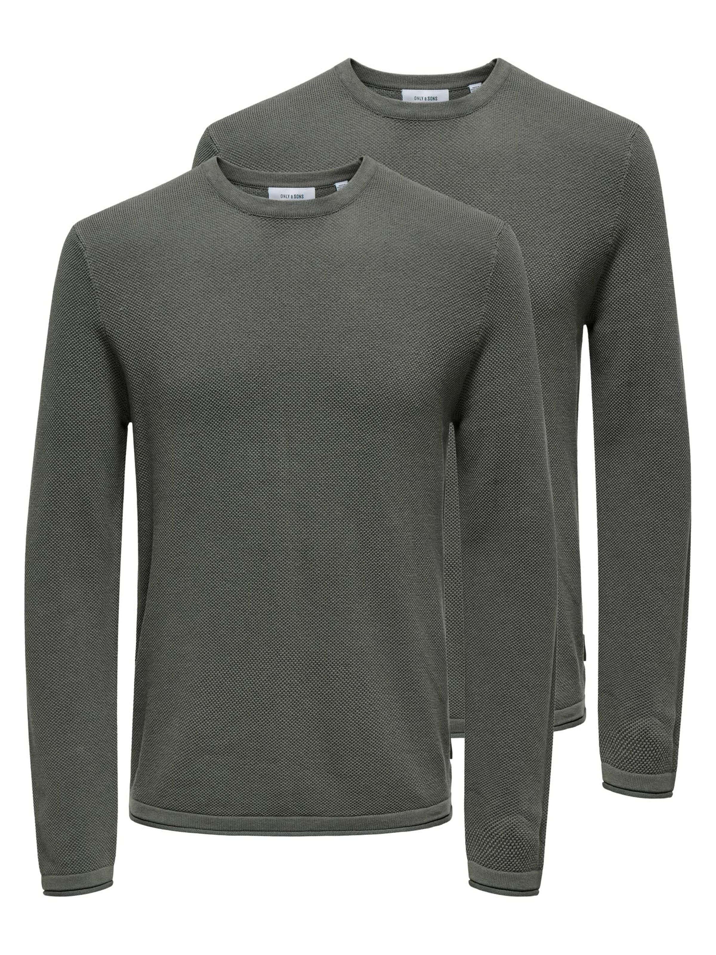 Only & Sons Pullover 'Felix'‌‌‌‌‌‌‌‌ in Grau: Vorderseite