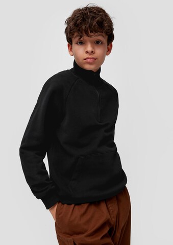 s.Oliver Sweatshirt in Zwart: voorkant