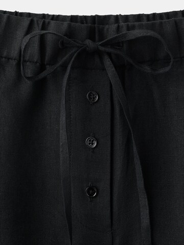 MANGO Wide Leg Hose 'SOMA' in Schwarz