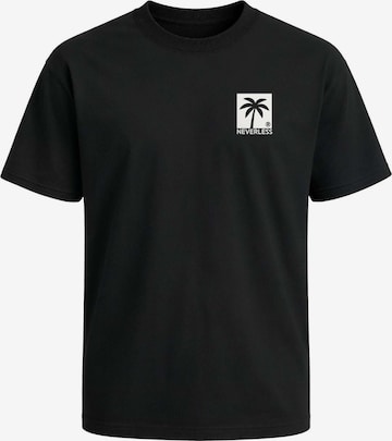 Neverless Shirt 'Palmen' in Schwarz: Vorderseite