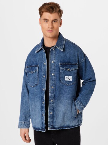 Calvin Klein Jeans Tussenjas in Blauw: voorkant