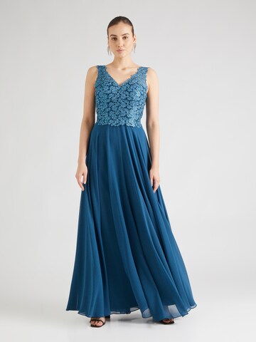 mascara Evening Dress in Blue: front