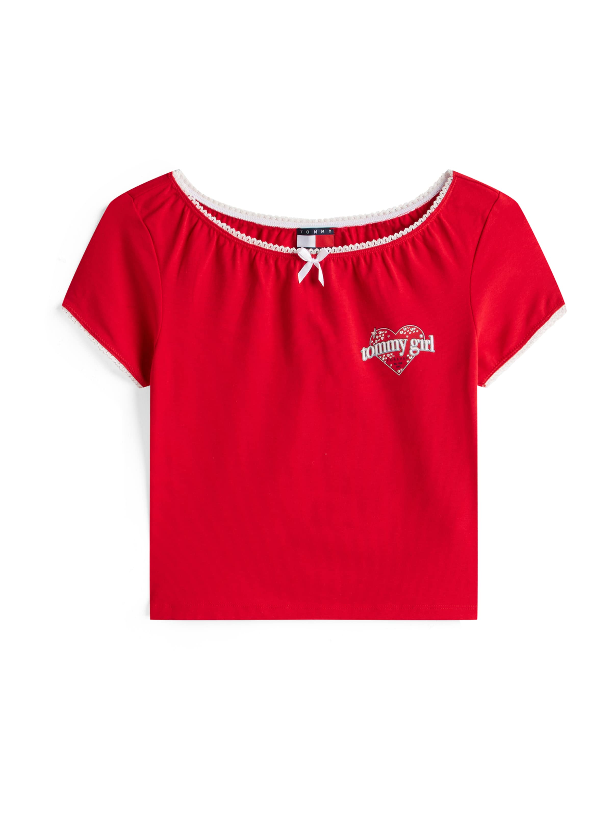 Tommy Jeans Μπλουζάκι σε κόκκινο: μπροστά