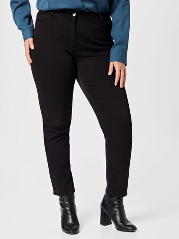 Persona by Marina Rinaldi Regular Trousers 'RACCOLTA' in Black: front