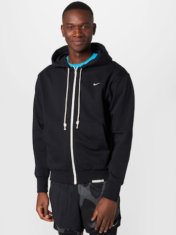 NIKE Sportsweatjacke in Schwarz: predná strana