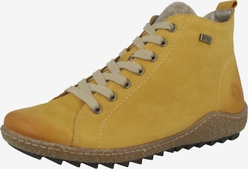 REMONTE Lace-Up Ankle Boots in Yellow: front