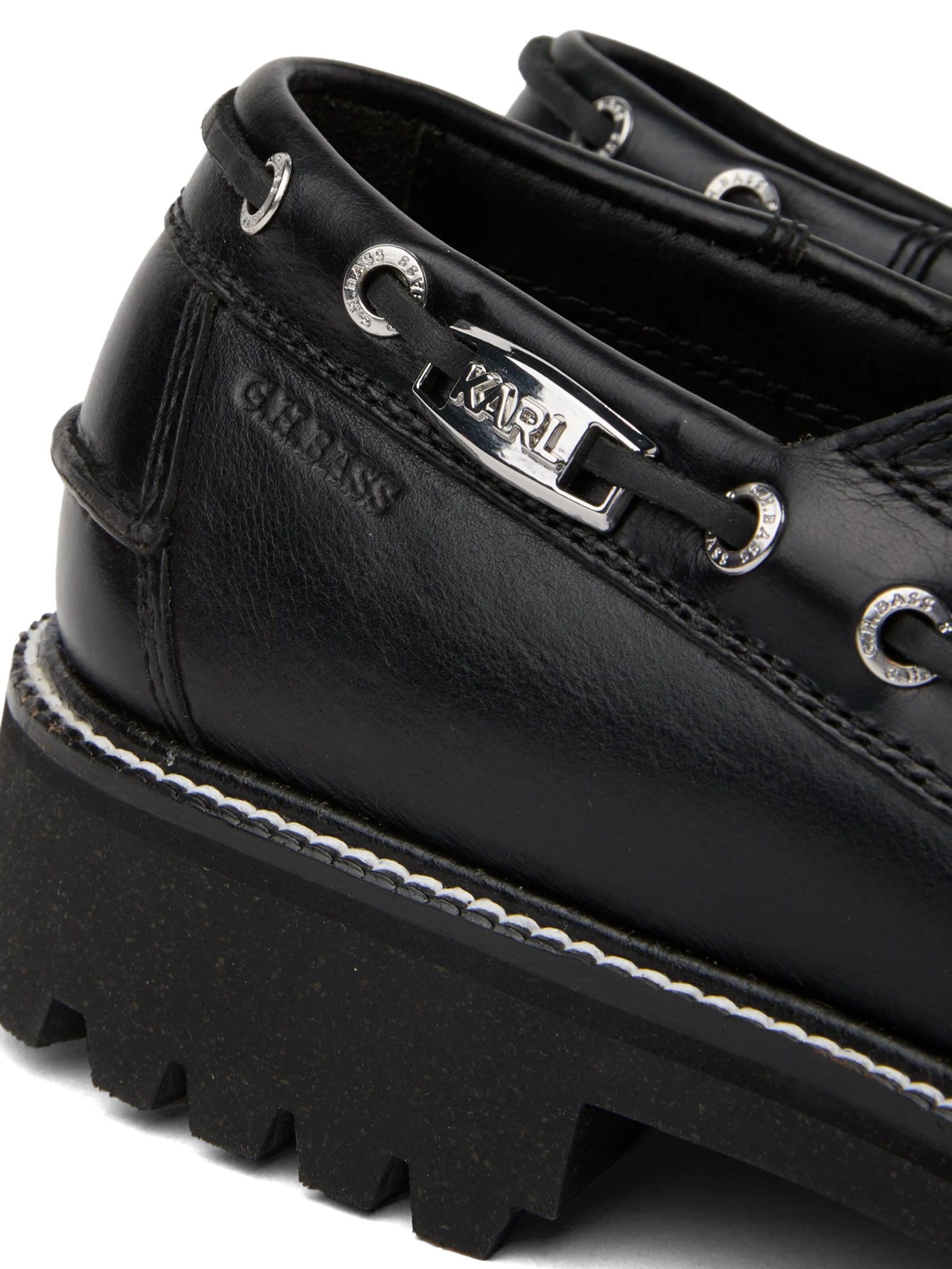 KARL LAGERFELD JEANS Natikači ' Kl x Bass Boat ' | črna barva
