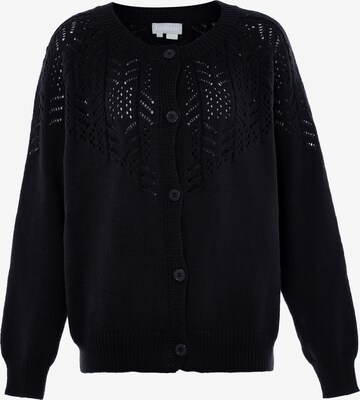 Jalene Knit Cardigan in Black: front