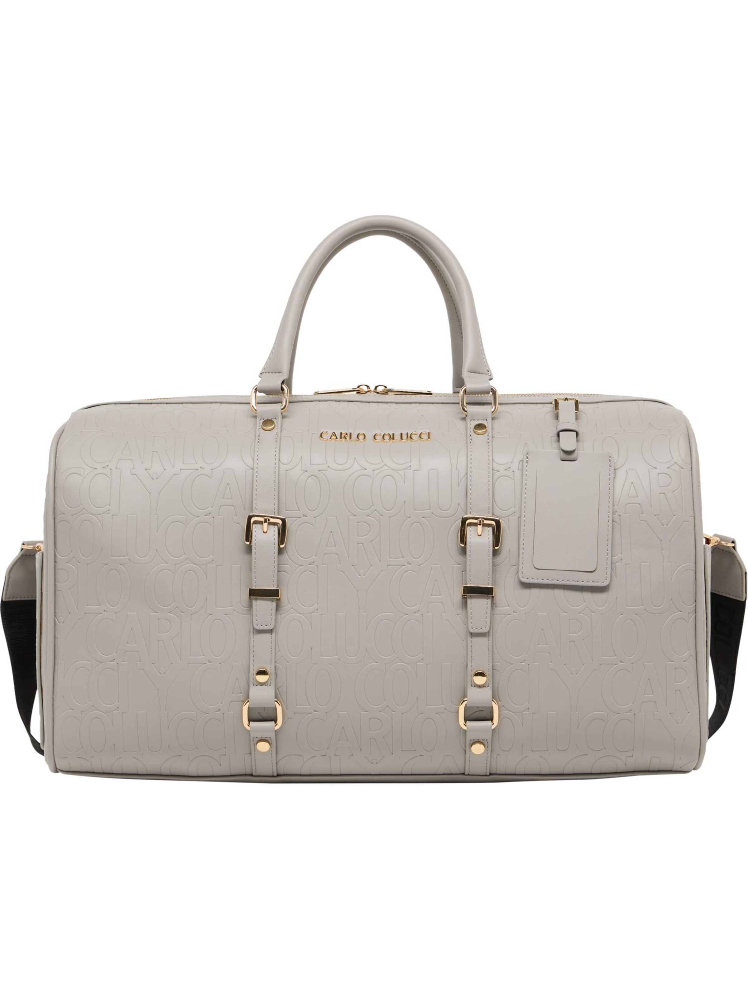 Carlo Colucci Weekendtas &#x27;Elias&#x27; in Grijs: voorkant