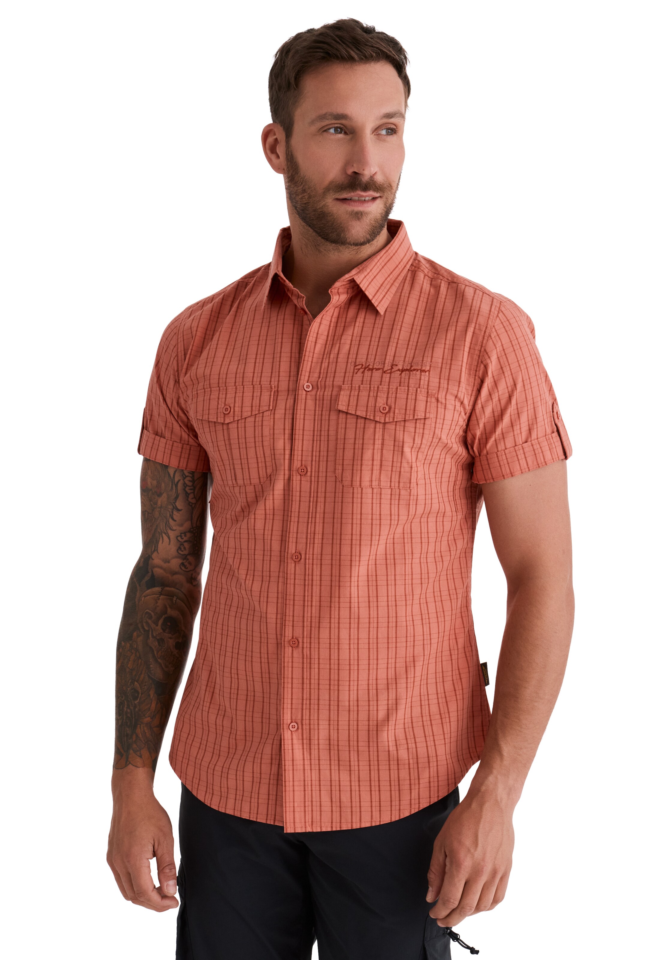 Hero Regular Fit Hemd 'Hector' in Orange: Vorderseite
