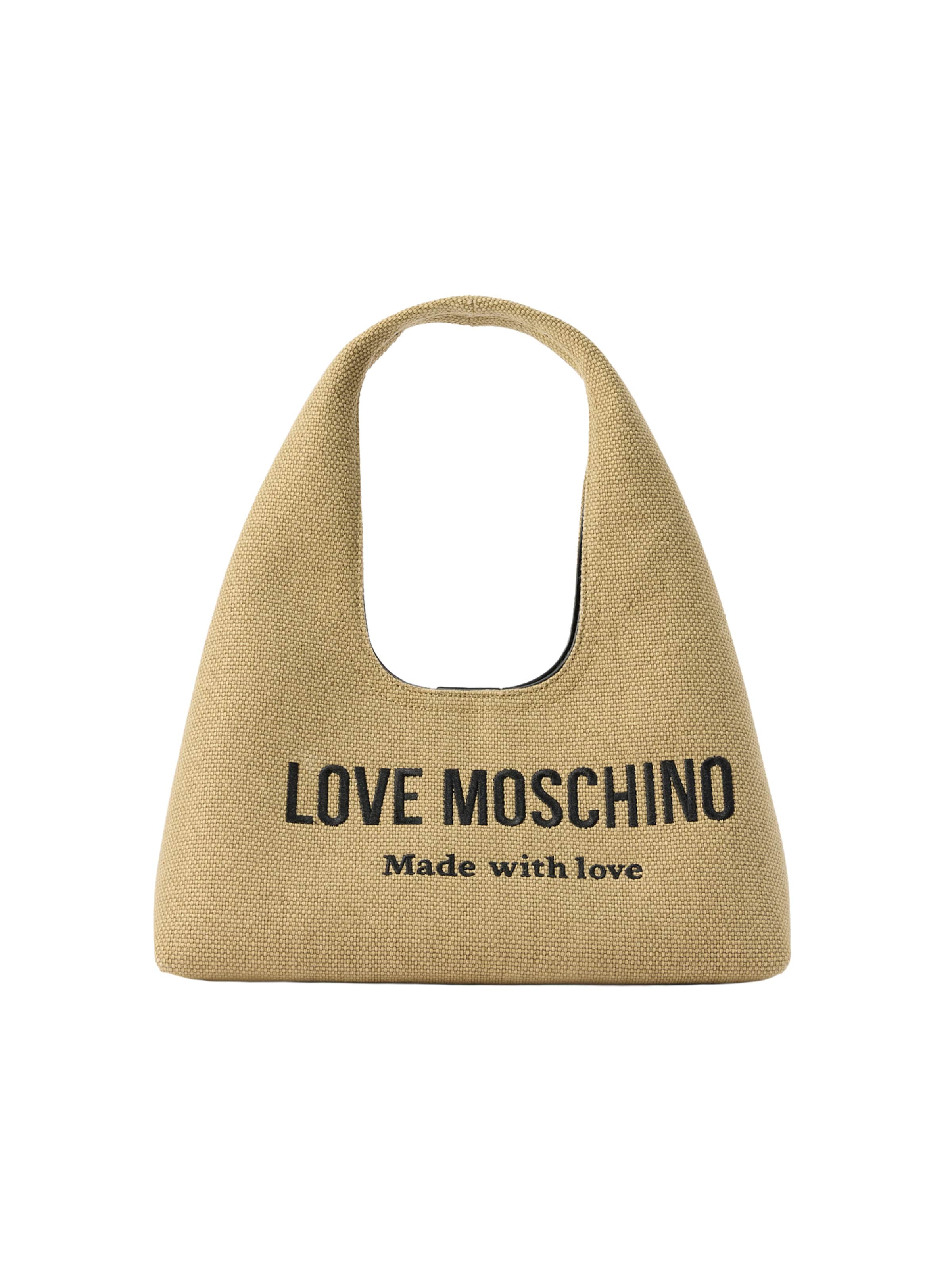 Love Moschino - Bolso de hombro 'ORO' en beige: frente