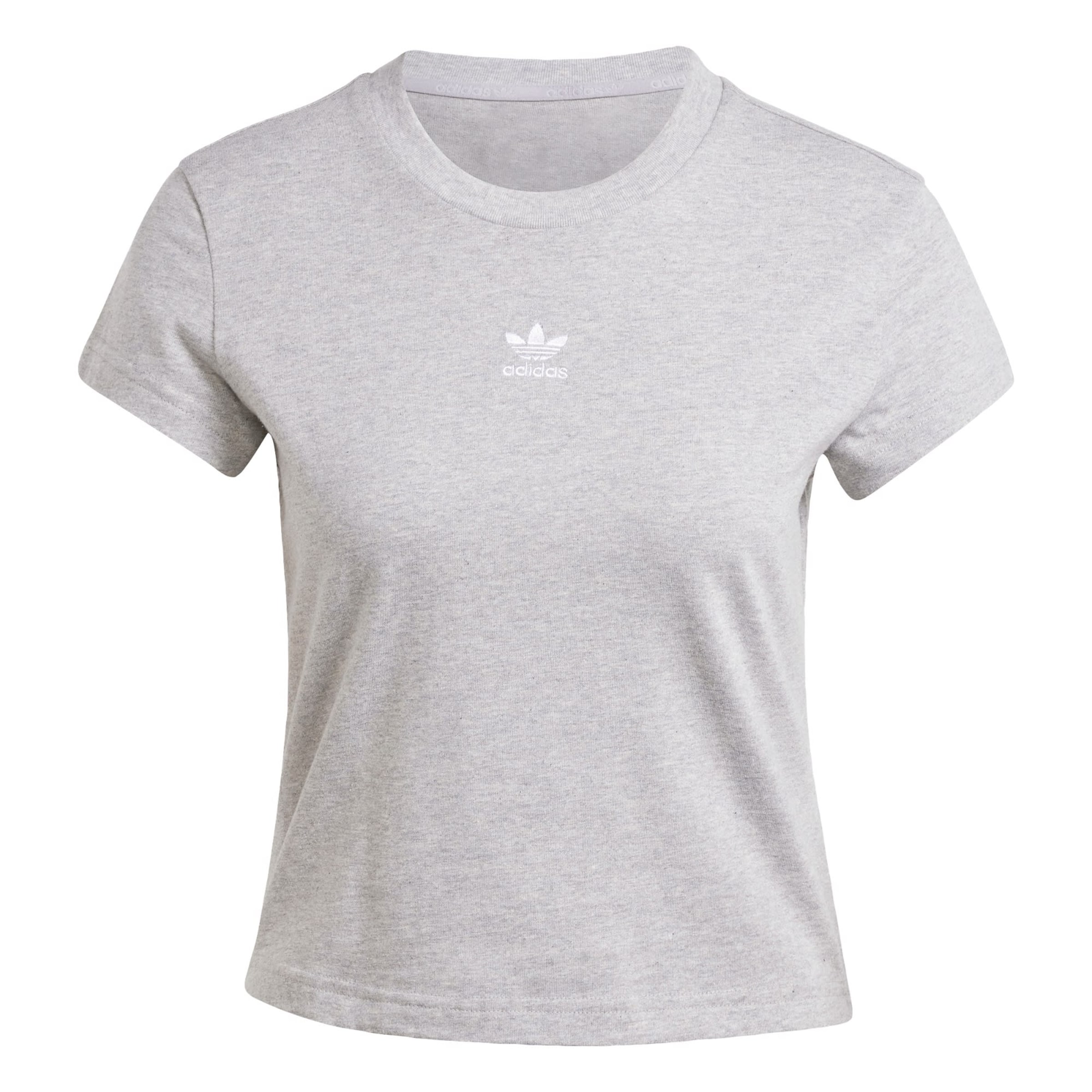 ADIDAS ORIGINALS - Camisa 'Essentials' em cinzento: frente