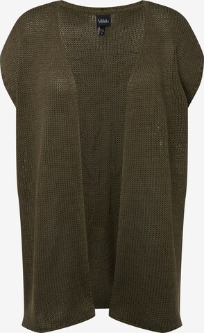 Ulla Popken Knit Cardigan in Brown: front