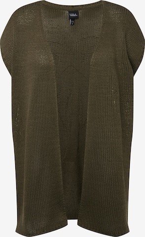 Ulla Popken Knit Cardigan in Brown: front