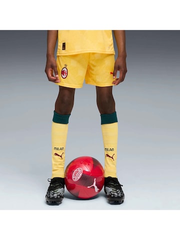 Regular Pantalon de sport 'AC Milan' PUMA en jaune : devant