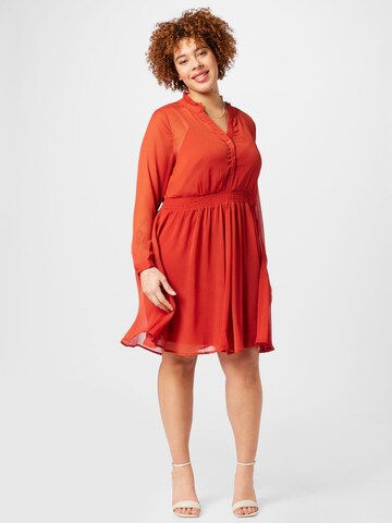 ABOUT YOU Curvy Shirt dress 'Rea' in Red