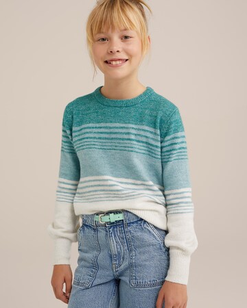 Pull-over WE Fashion en bleu : devant